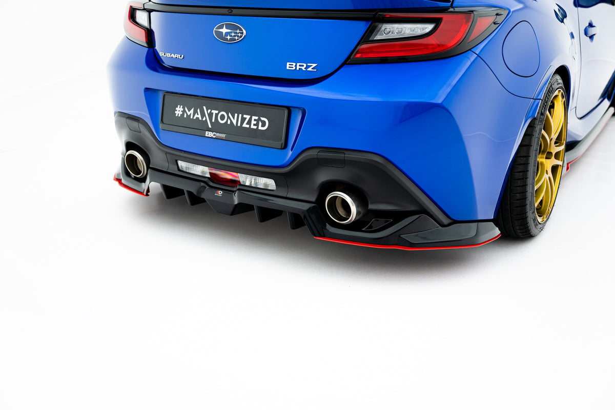 Baksplitter med vertikale ribber til Subaru BRZ Mk2 i ABS Gloss Black