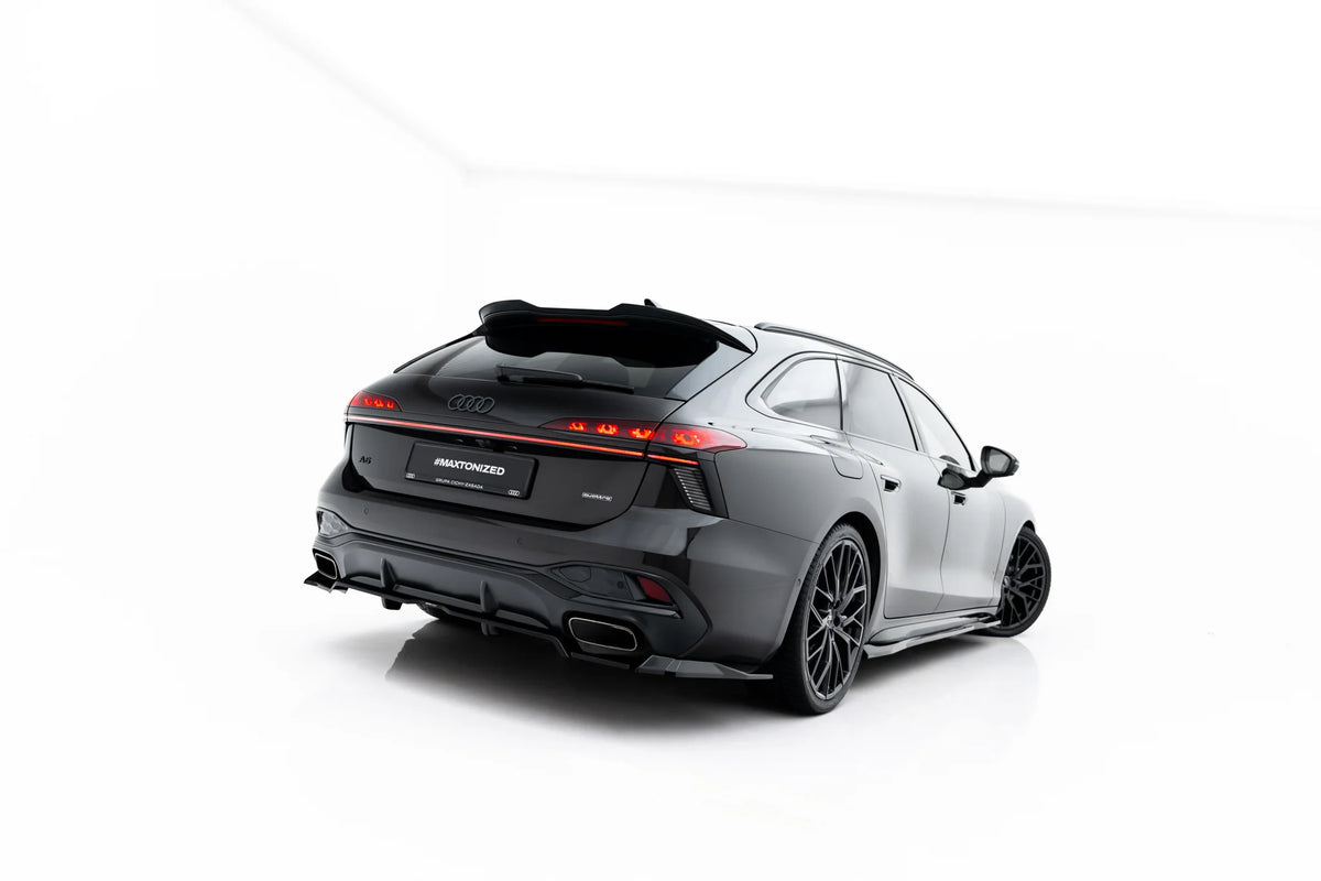 Bakre diffuser i høyglans sort til Audi A6 S-Line C9 sett bakfra