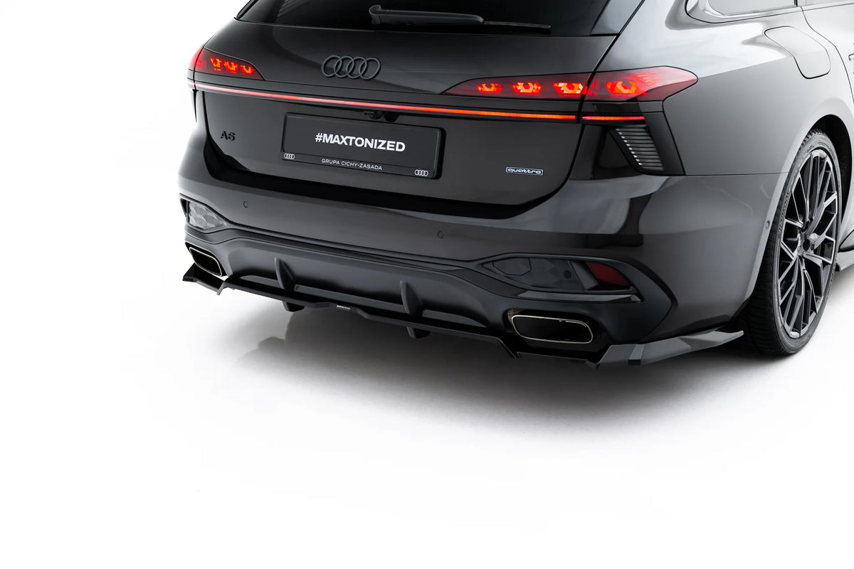 Diffuser med vertikale ribber montert på Audi A6 S-Line C9 Avant