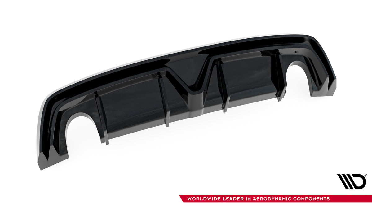 Bakre diffuser til Alfa Romeo Giulietta vist med underside og monteringspunkter