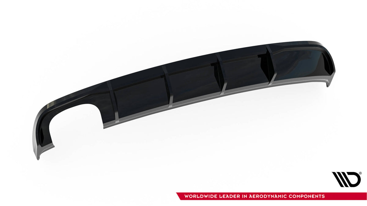 Audi A3 Sedan 8V Facelift med Maxton diffuser sett fra undersiden