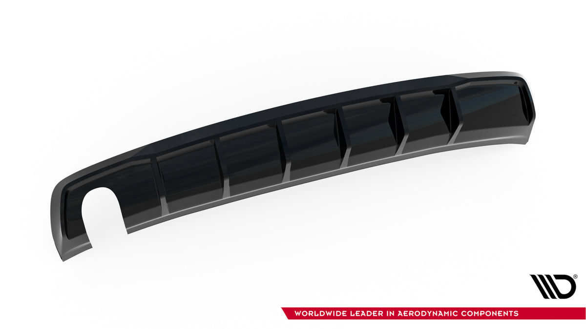 Diffuser Audi A3 Sedan 8V i strukturert svart finish ovenfra