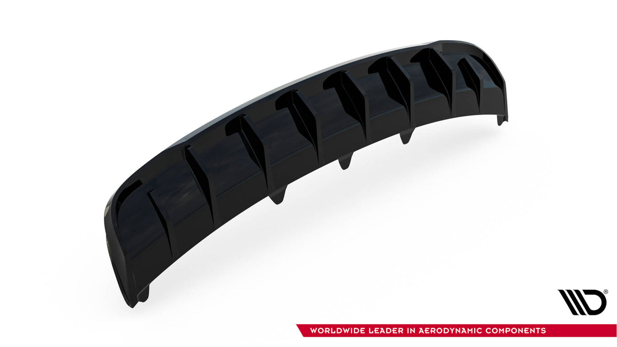 Diffuser uten eksosutskjæring for Audi A4 B8 Facelift skrå vinkel