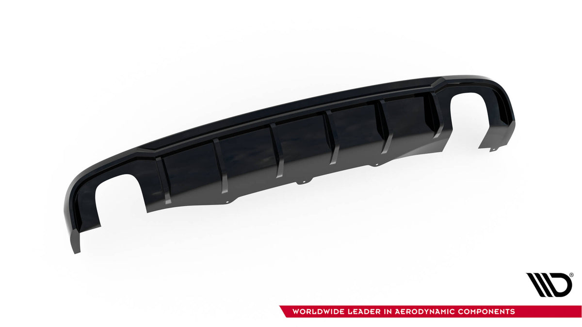 Maxton Design diffuser for Audi A4 B8 med enkelt eksosuttak, skrå vinkel