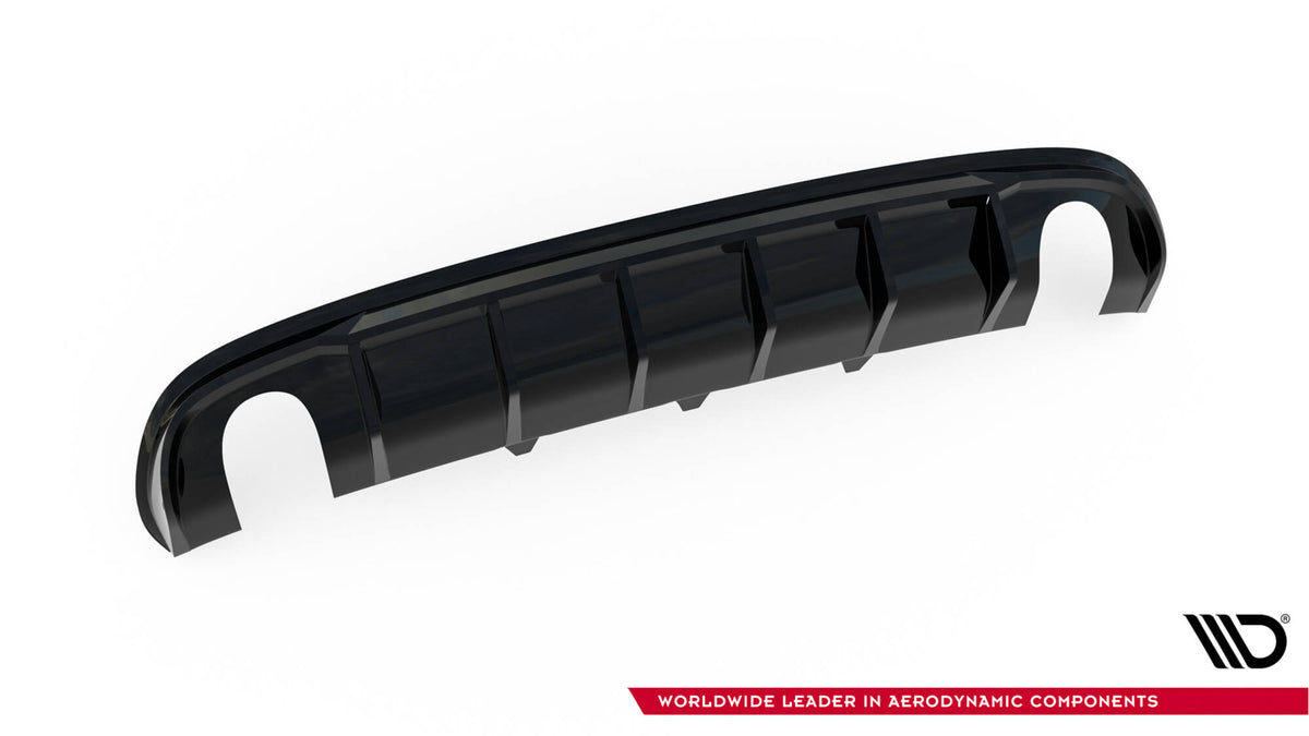 Komplett diffuser til Audi A4 B8 S-Line vist ovenfra med monteringspunkter
