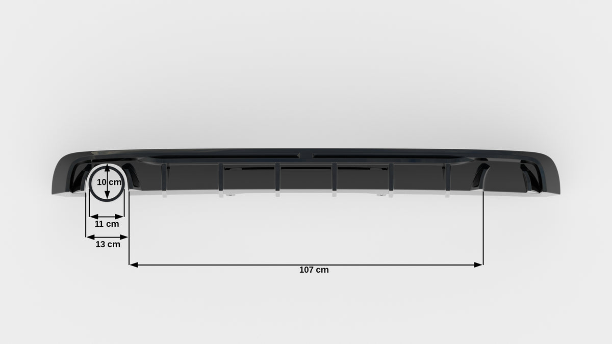 Diffuser Audi A4 S-Line B9 Enkel Eksos På Én Side - AU-A4-B9-SLINE-RS1GO_
