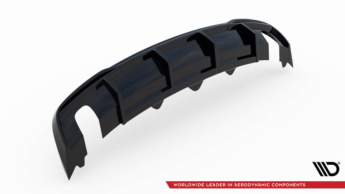 Bakre valance V3 fra Maxton Design til Audi A5 8T vist fra skrå vinkel