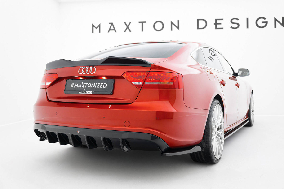 Diffuser V1 for Audi A5 S-Line Sportback 8T fra Maxton Design, sett bakfra