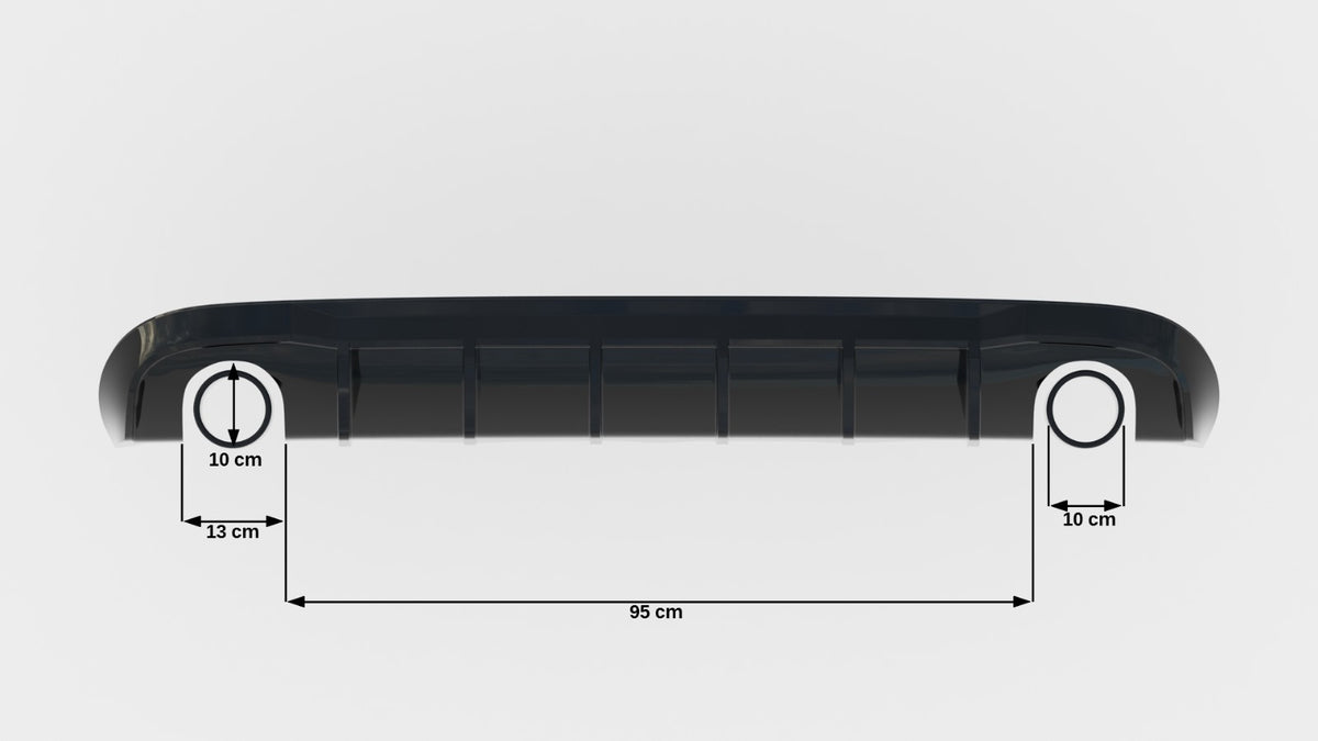 Maxton Design bakre diffuser for Audi A5 Sportback sett nedenfra