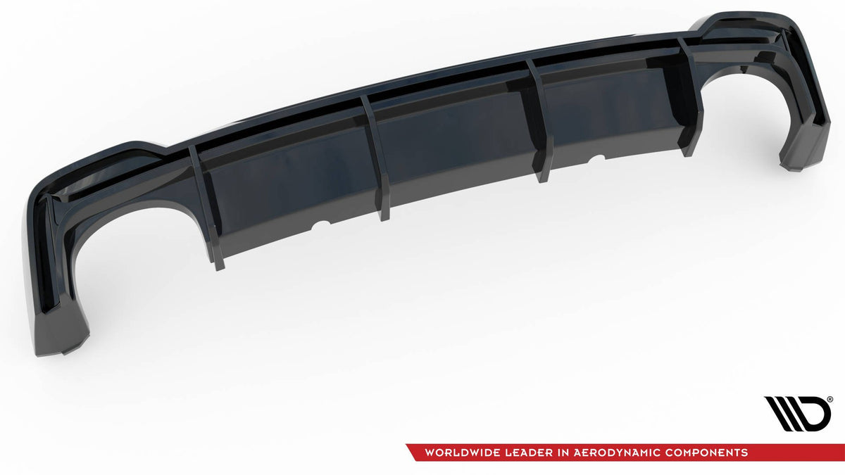 Detaljbilde av bakre diffuser til Audi RS6 C8