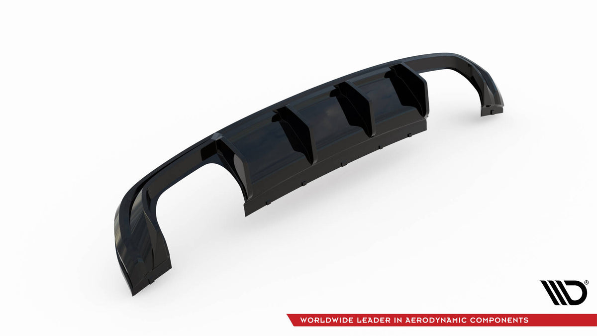 Diffuser for Audi S3 Sportback 8V, detaljbilde av sidekant og profil