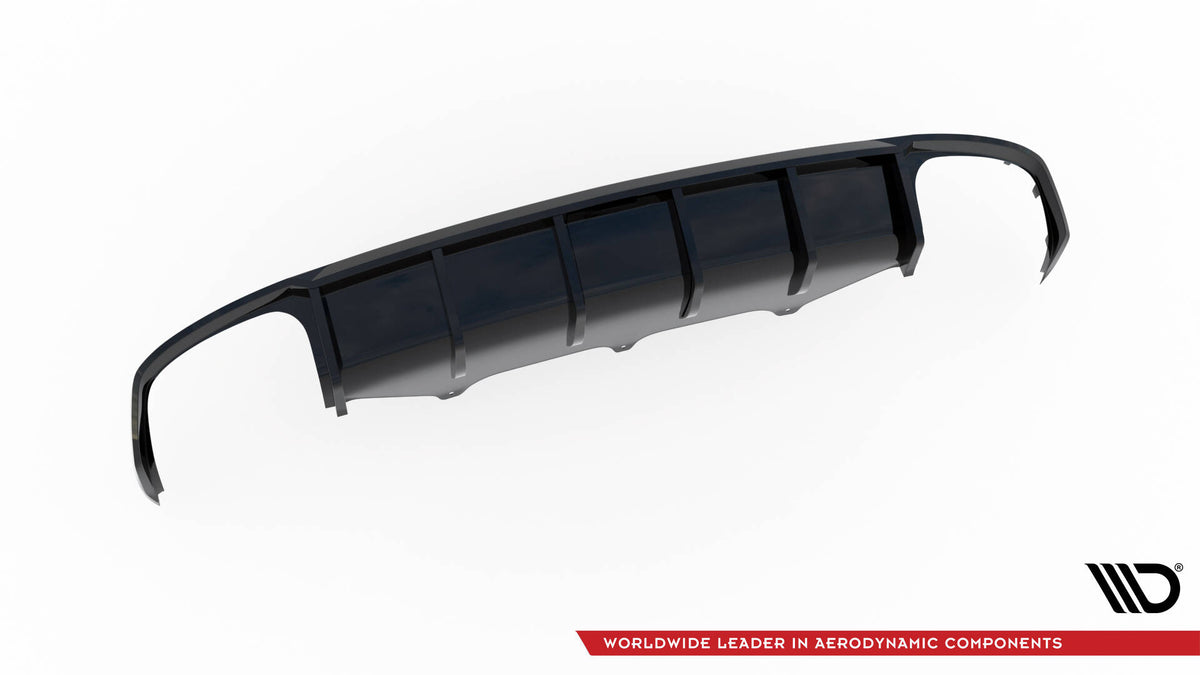 Diffuser Audi S7 C7 vist ovenfra med festepunkter synlige