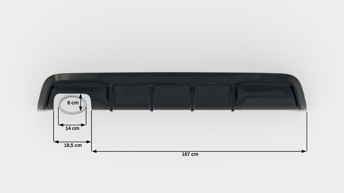 Diffuser BMW 1 M-Pakke E82 Maxton Design produktbilde ovenfra