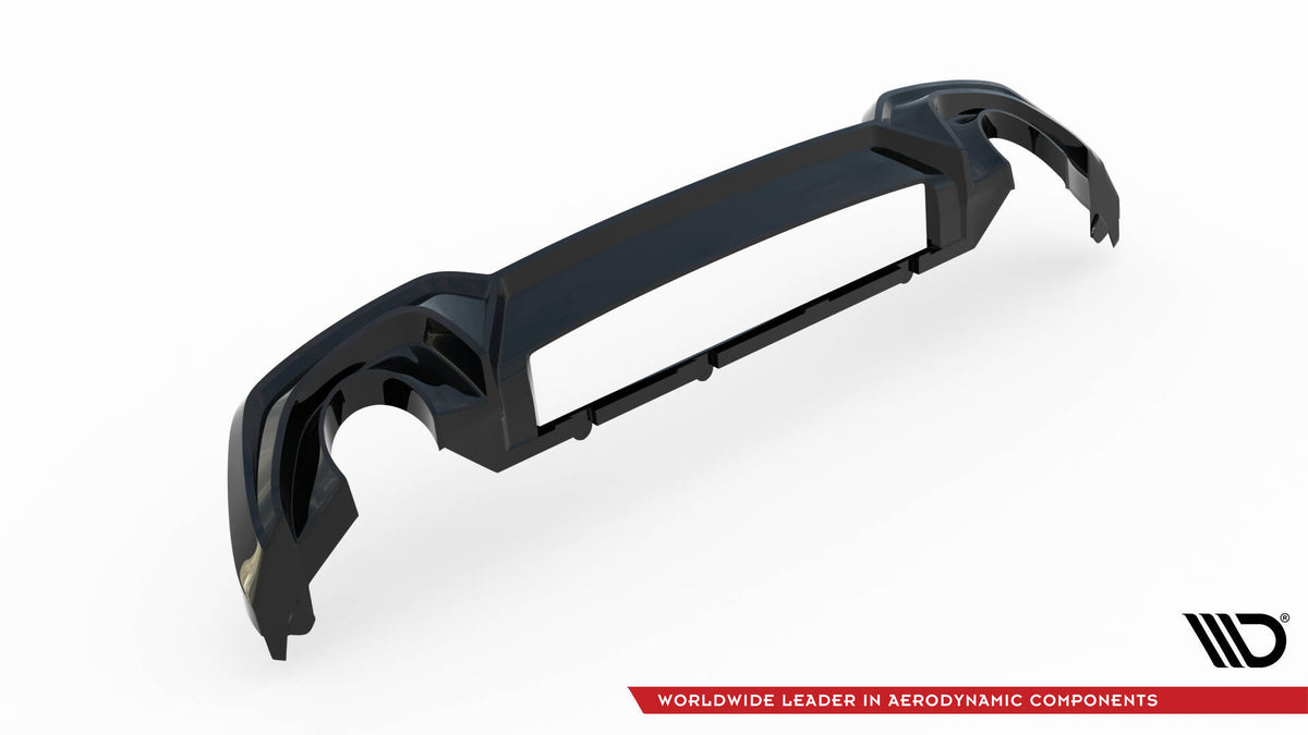 Nærbilde av diffuser V2 i ABS-plast for BMW G20 med synlig overflatetekstur