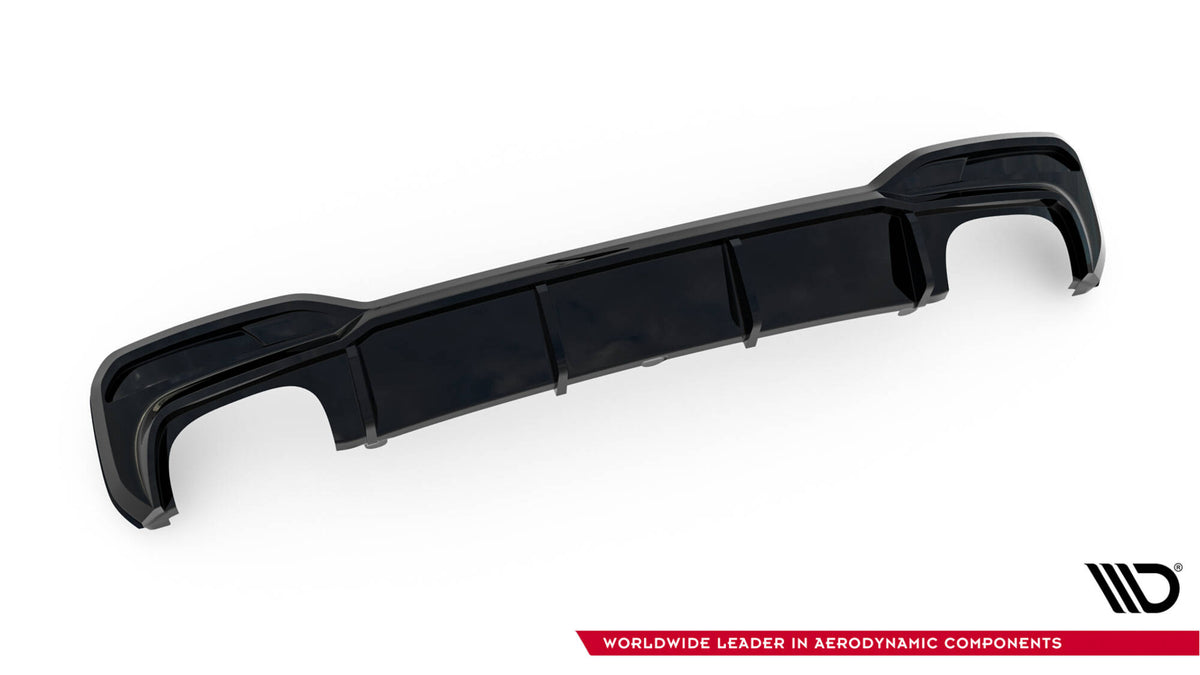 Diffuser BMW M550I Sedan G30 sett fra siden, viser aerodynamisk profil