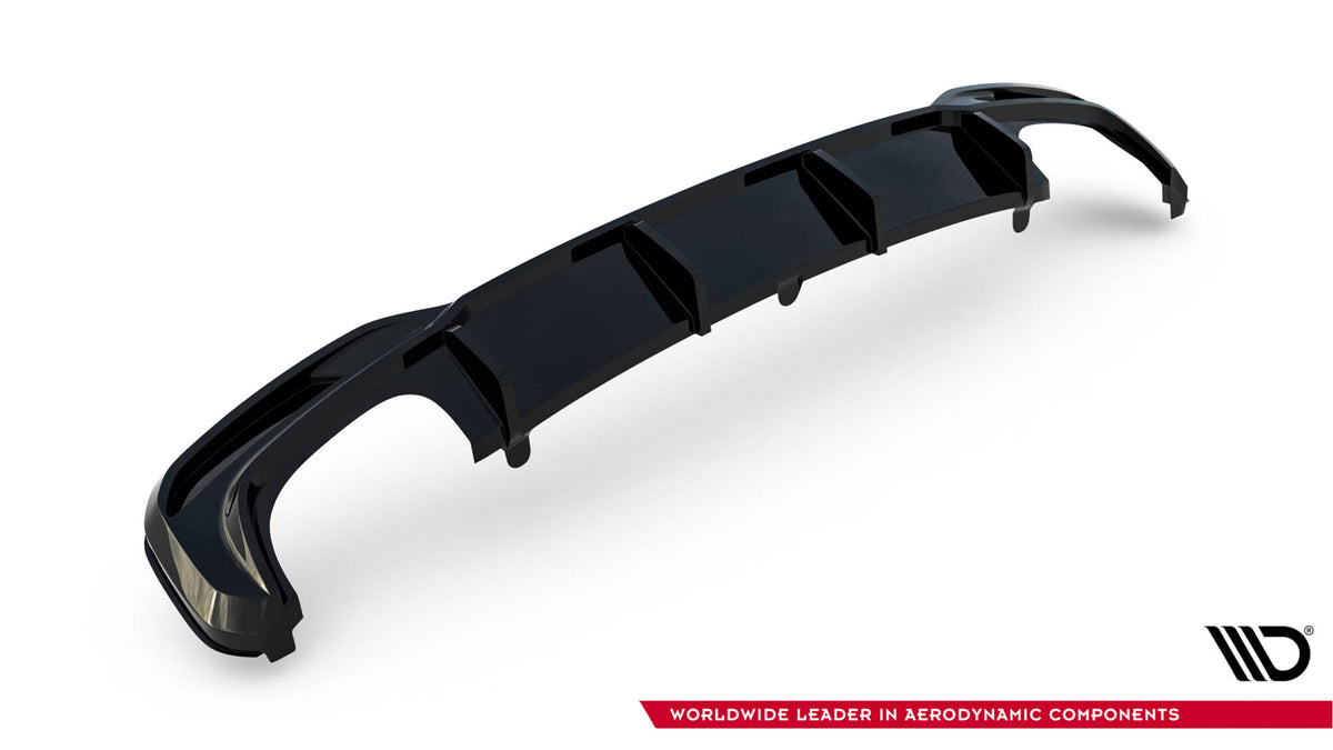 Diffuser BMW M550I Sedan G30 baksidevisning med monteringsdetaljer