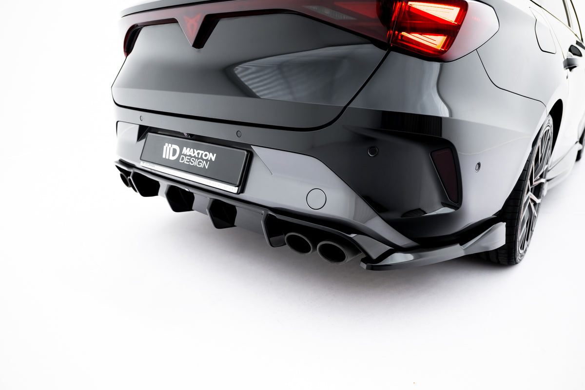 Bakre diffuser til Cupra Leon ST Mk1 Facelift i blank sort ABS-plast