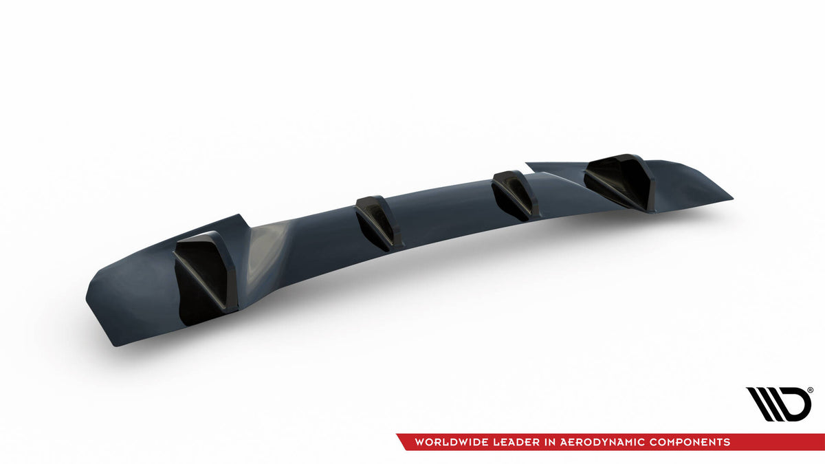 Maxton Design diffuser for Mercedes AMG GT C190 sett ovenfra mot overflatestruktur