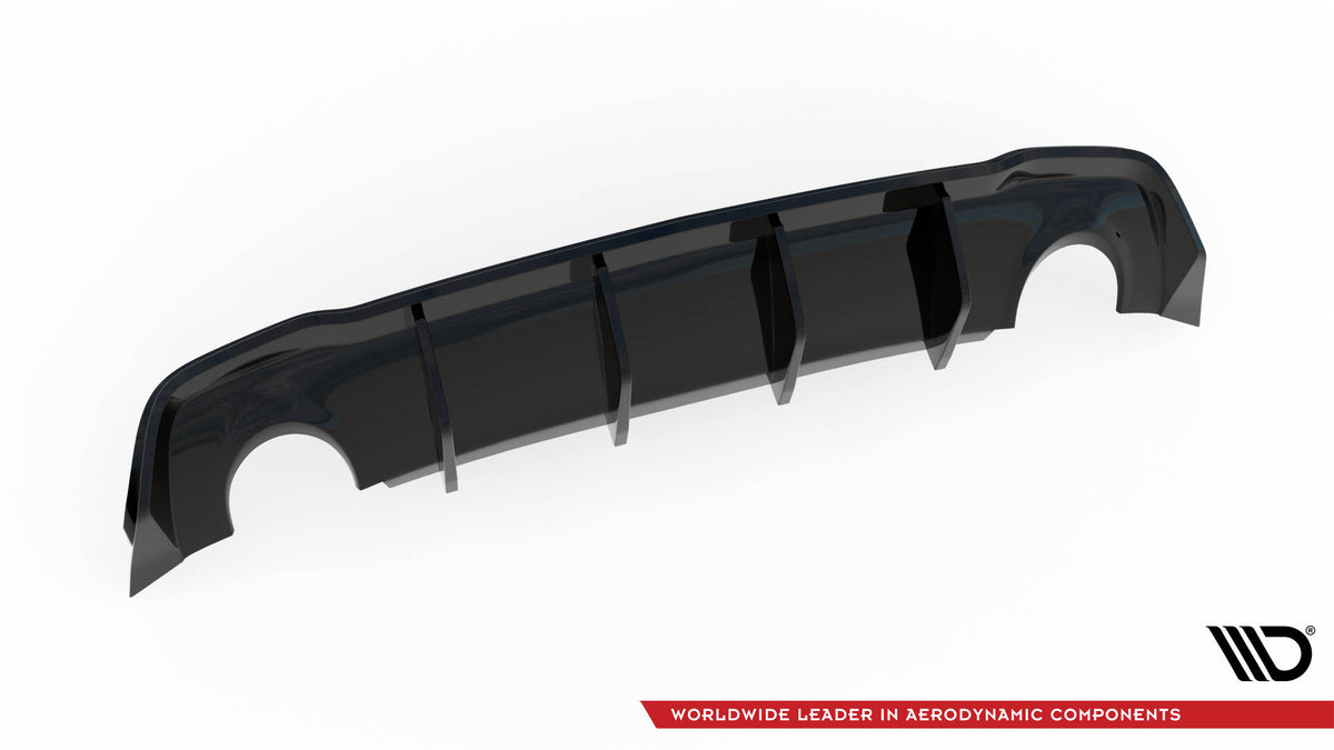 Detaljbilde av diffuser V2 til Opel Astra GTC OPC-Line J, passform mot støtfanger