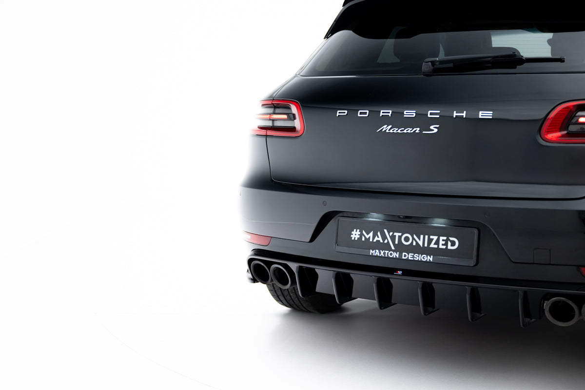 Hekkskjørt til Porsche Macan Mk1 i blank sort ABS-plast