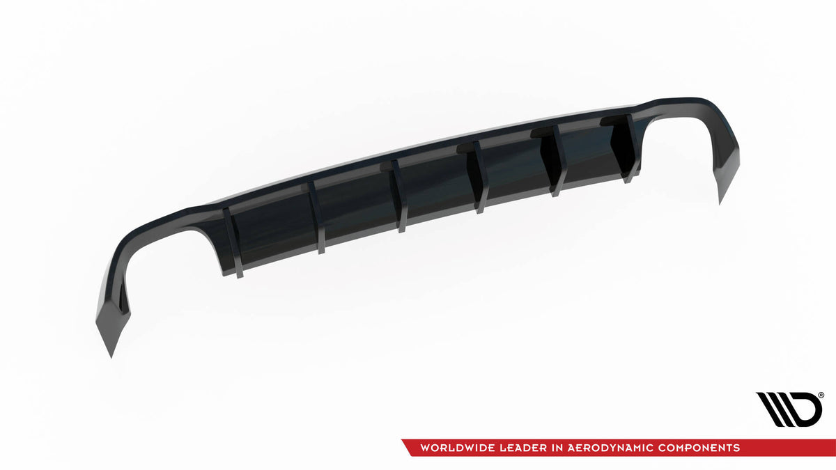Bakdiffuser for Seat Leon Cupra Sportstourer MK3 sett ovenfra mot støtfanger