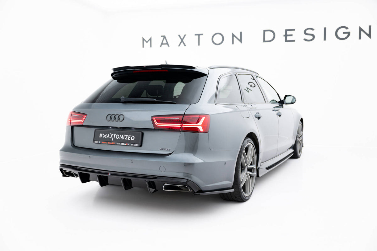 Maxton Design bakvalance V.2 montert på Audi A6 S-Line C7 i nærbilde