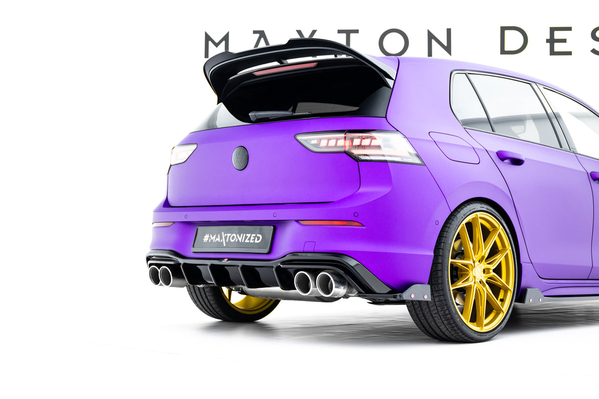 Bakre diffuser til Volkswagen Golf R Hatchback Mk8 Facelift sett bakfra