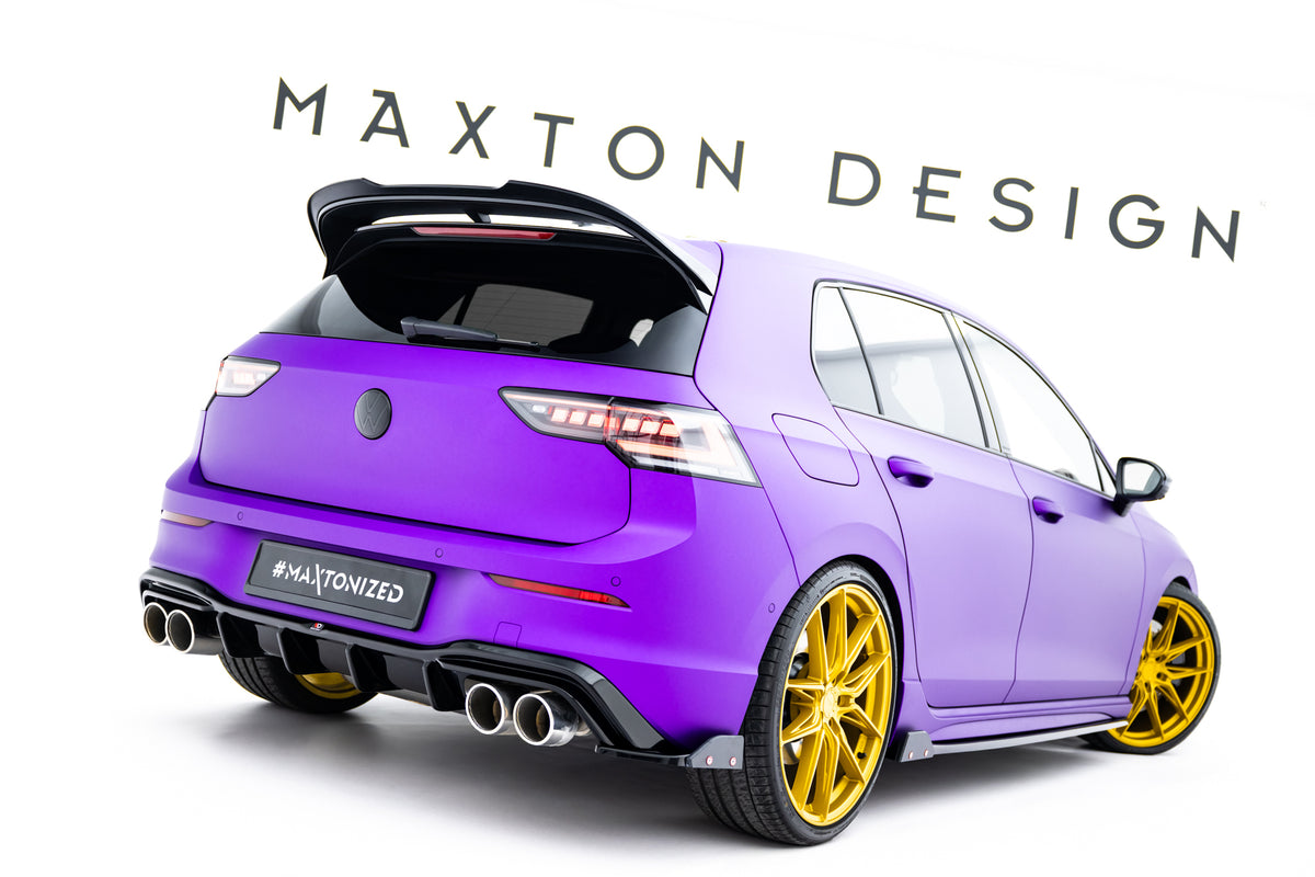 Diffuser V.2 i blank sort ABS til Volkswagen Golf R Mk8 Facelift