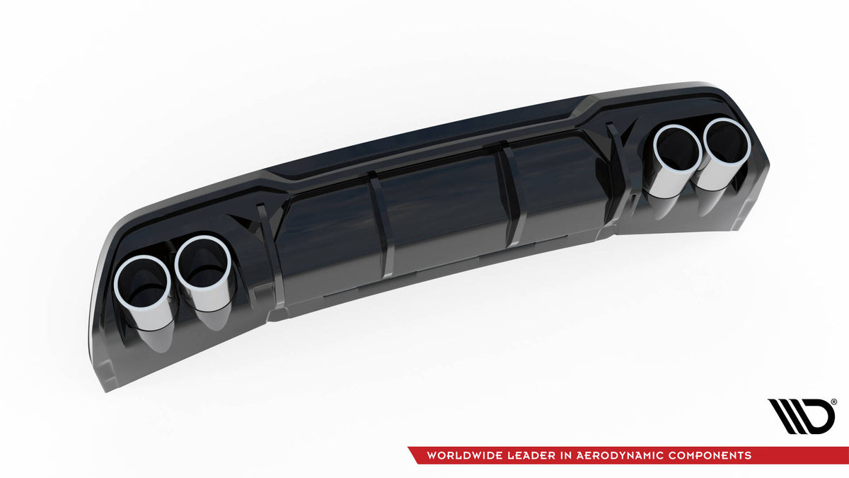 Diffuser med Eksosender Cupra Formentor MK1 Facelift V.3 - CU-FO-1-RS3G+RS3RG+CHROME