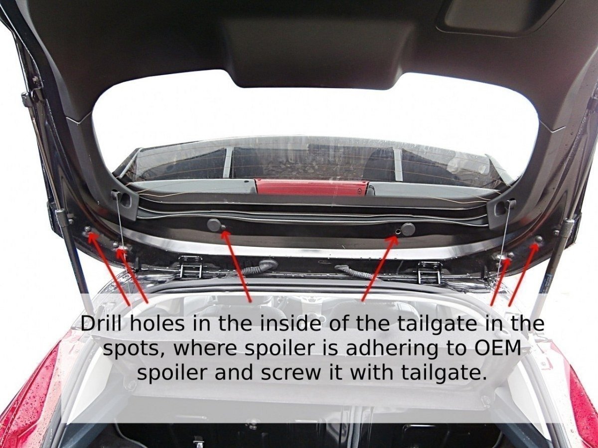 Ford Fiesta MK7 Facelift med RS Look takspoiler sett ovenfra