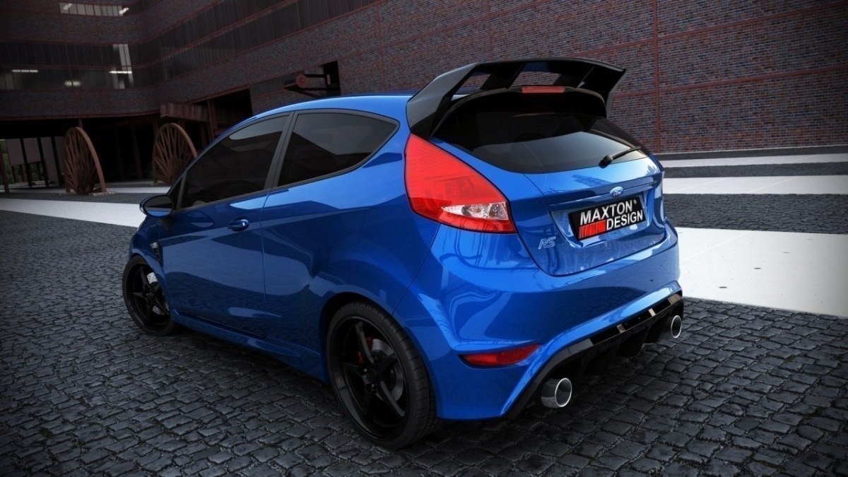 Maxton Design takspoiler i glassfiber for Ford Fiesta MK7 skrå vinkel