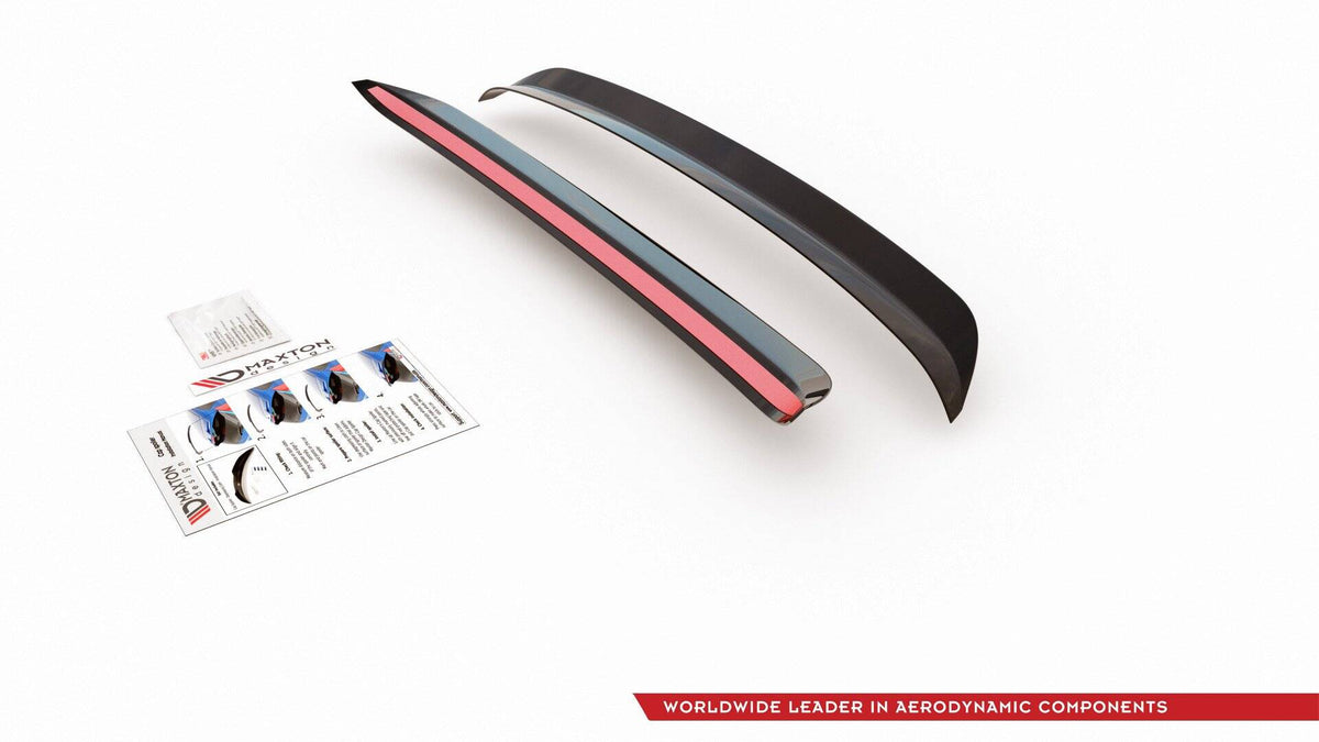 Spoiler cap til Audi S3 8L i strukturert sort finish sett bakfra