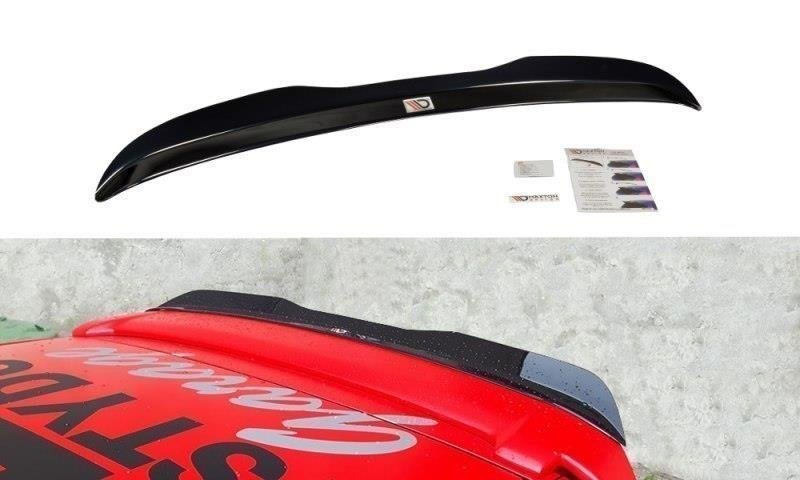 Spoiler cap til Honda Jazz MK1 i strukturert svart finish sett ovenfra