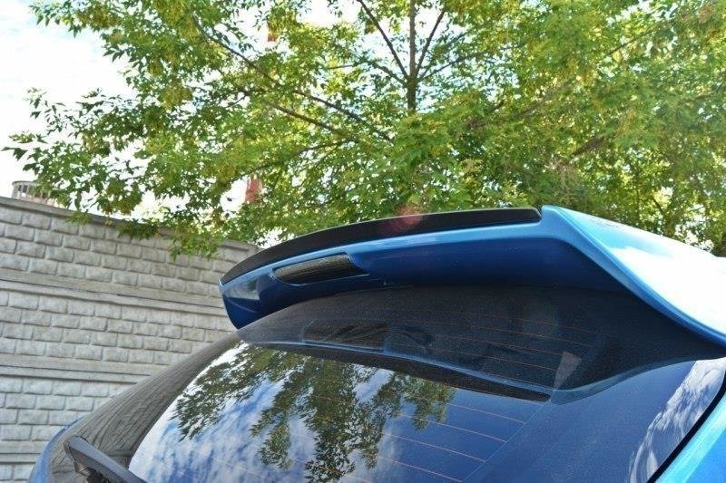 Spoiler cap til Subaru Impreza WRX STI MK3 sett ovenfra i strukturert sort finish