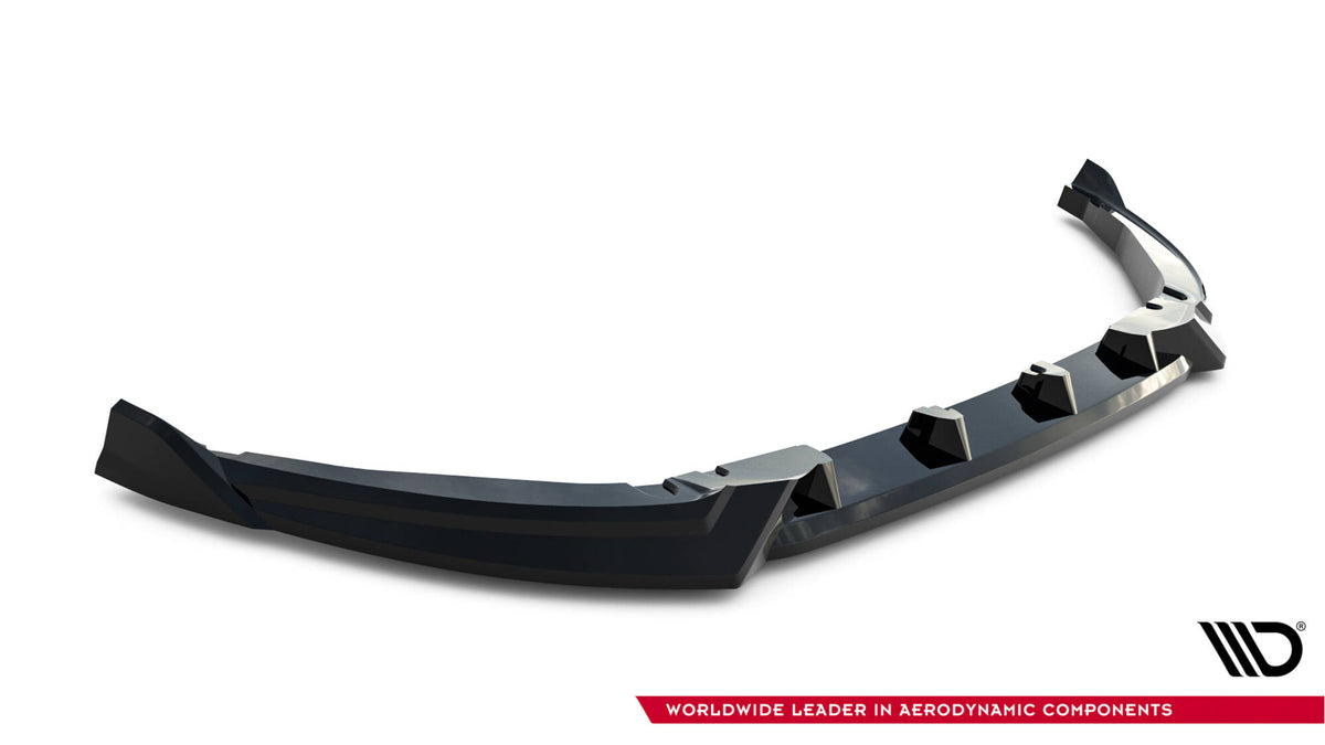 Bak splitter med vertikale stenger for Abarth 500e, sett bakfra