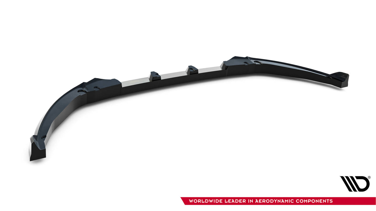 Spoiler cap for Abarth 500e i strukturert sort finish, montert på bakluke