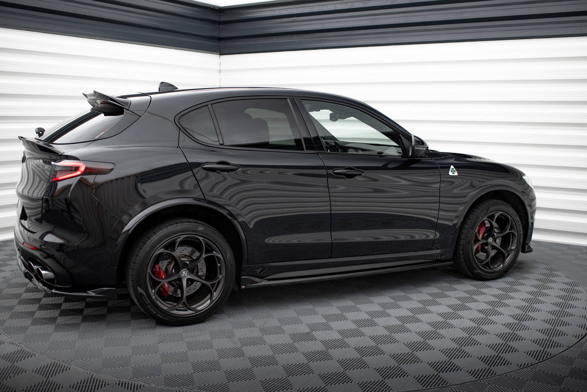 Komplett splittersett for Alfa Romeo Stelvio Quadrifoglio MK1 – alle fem deler vist ovenfra