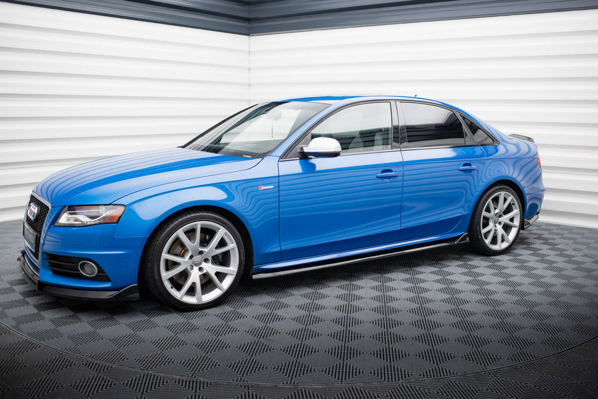 Splittersett for Audi S4 Sedan B8 med alle deler lagt ut på rekke