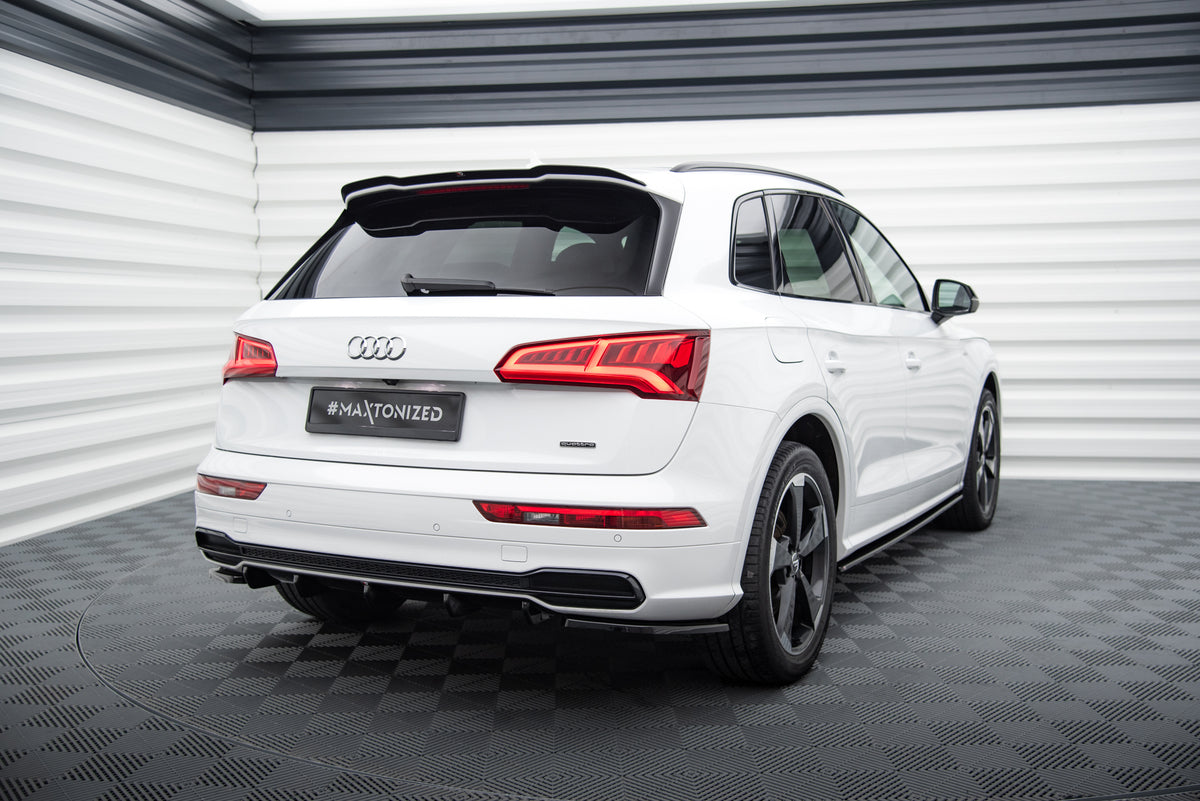 Sideskjørt diffusor fra Maxton Design på Audi Q5 S-Line MK2 i nærbilde