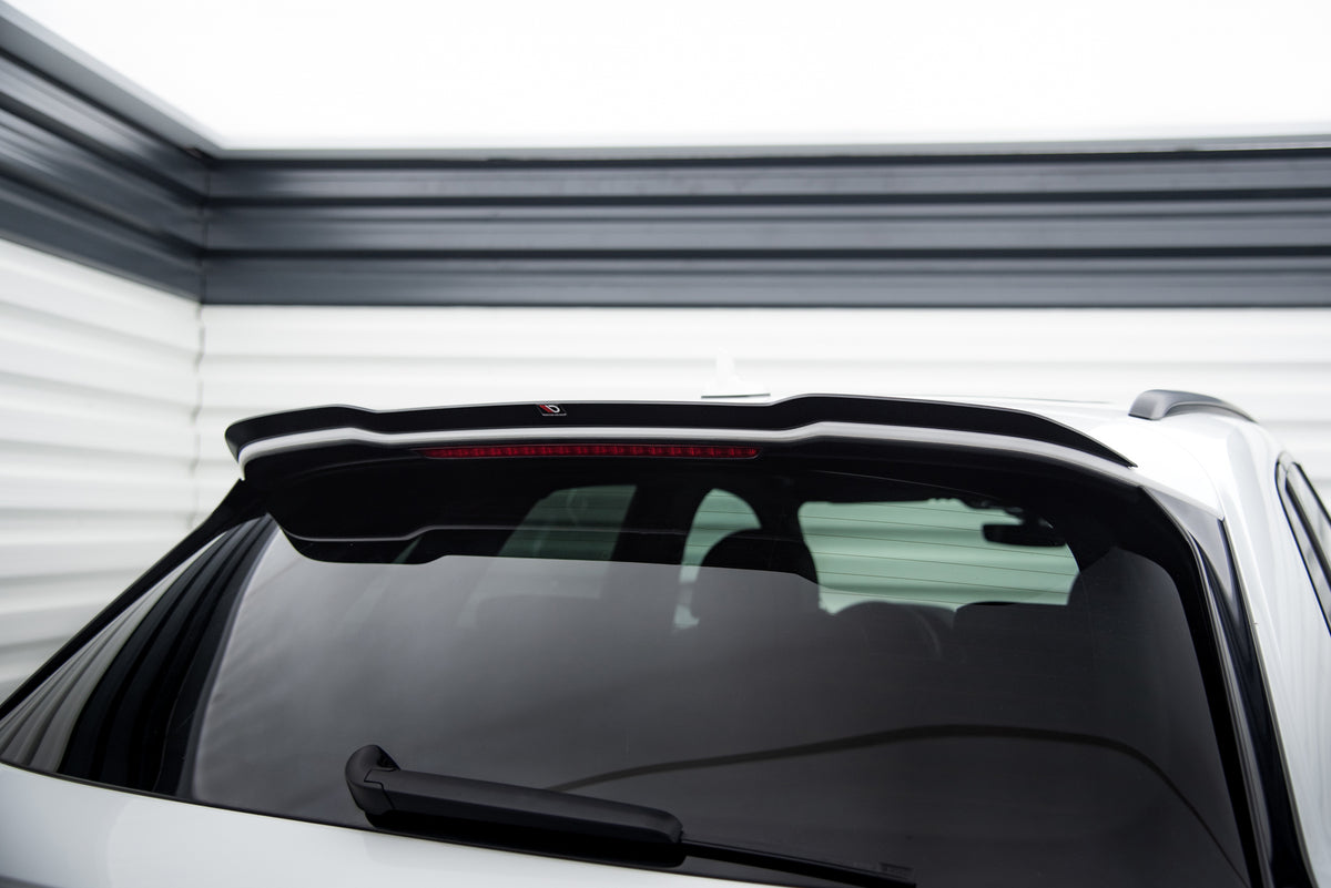 Front splitter til Audi Q5 S-Line MK2 i sort ABS-plast, sett ovenfra