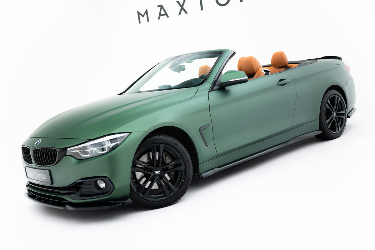 Splittersett BMW 4 Cabrio F33 i sort ABS-plast – Maxton Design