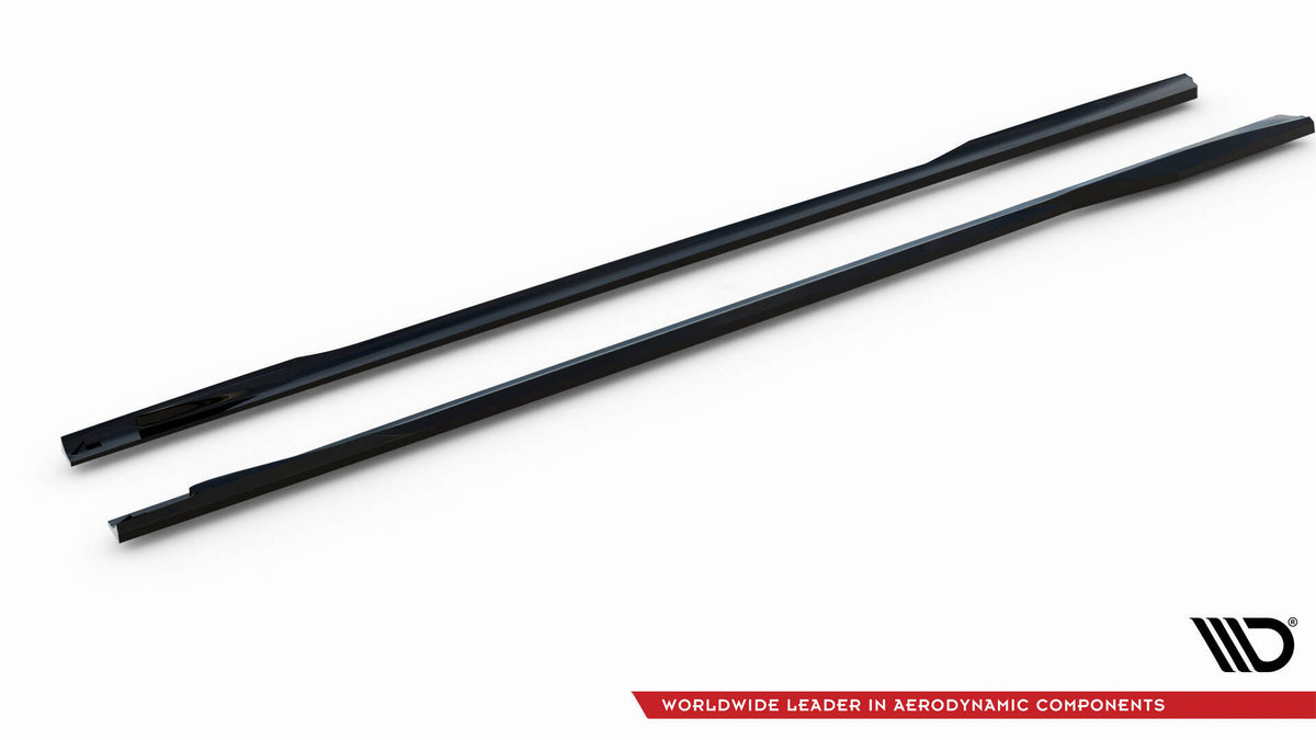 BMW 4 Coupe G22 med montert splittersett i sort – helhetlig sideprofil