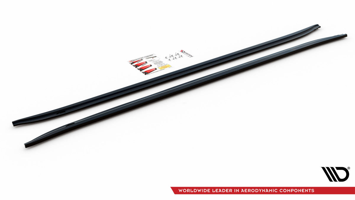 Splittersett BMW 7-serie F01 – komplett sett utpakket ovenfra