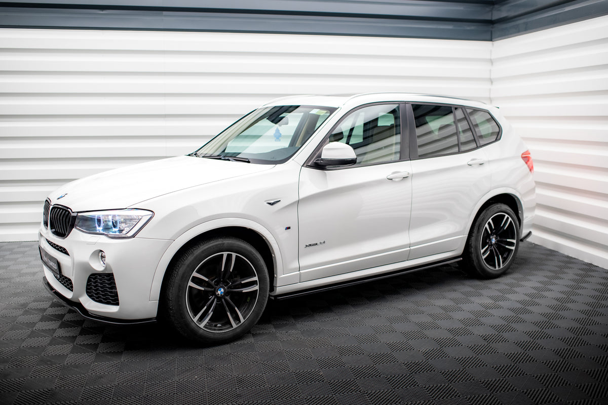 Splittersett til BMW X3 M-Pakke F25 Facelift fra Maxton Design – komplett sett med splittere og spoilertopp