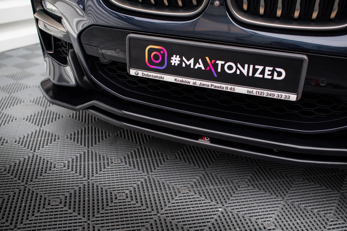 Splittersett BMW X4 G02 M-Pakke vist med alle elementer separat