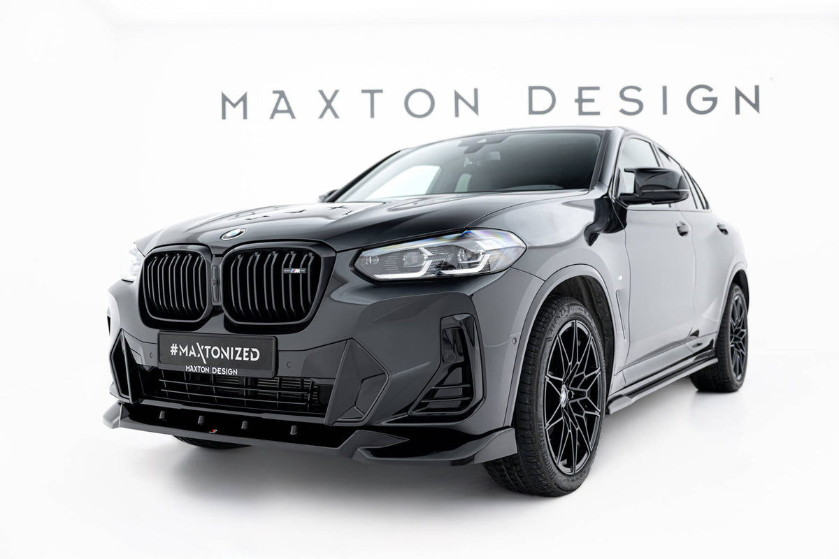 Splittersett BMW X4 G02 M-Pakke Facelift skråbilde med komplett montering
