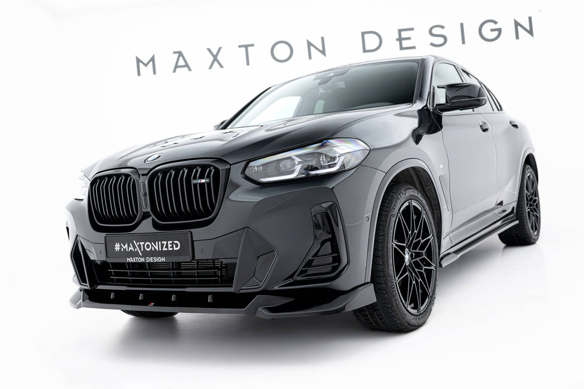 Splittersett BMW X4 G02 M-Pakke Facelift detalj av ABS-plast materialfinish