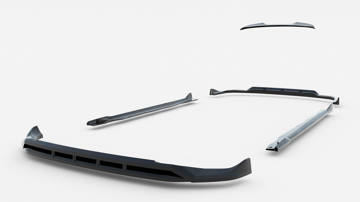BMW X7 M-Pakke G07 Facelift med frontsplitter, sett rett forfra