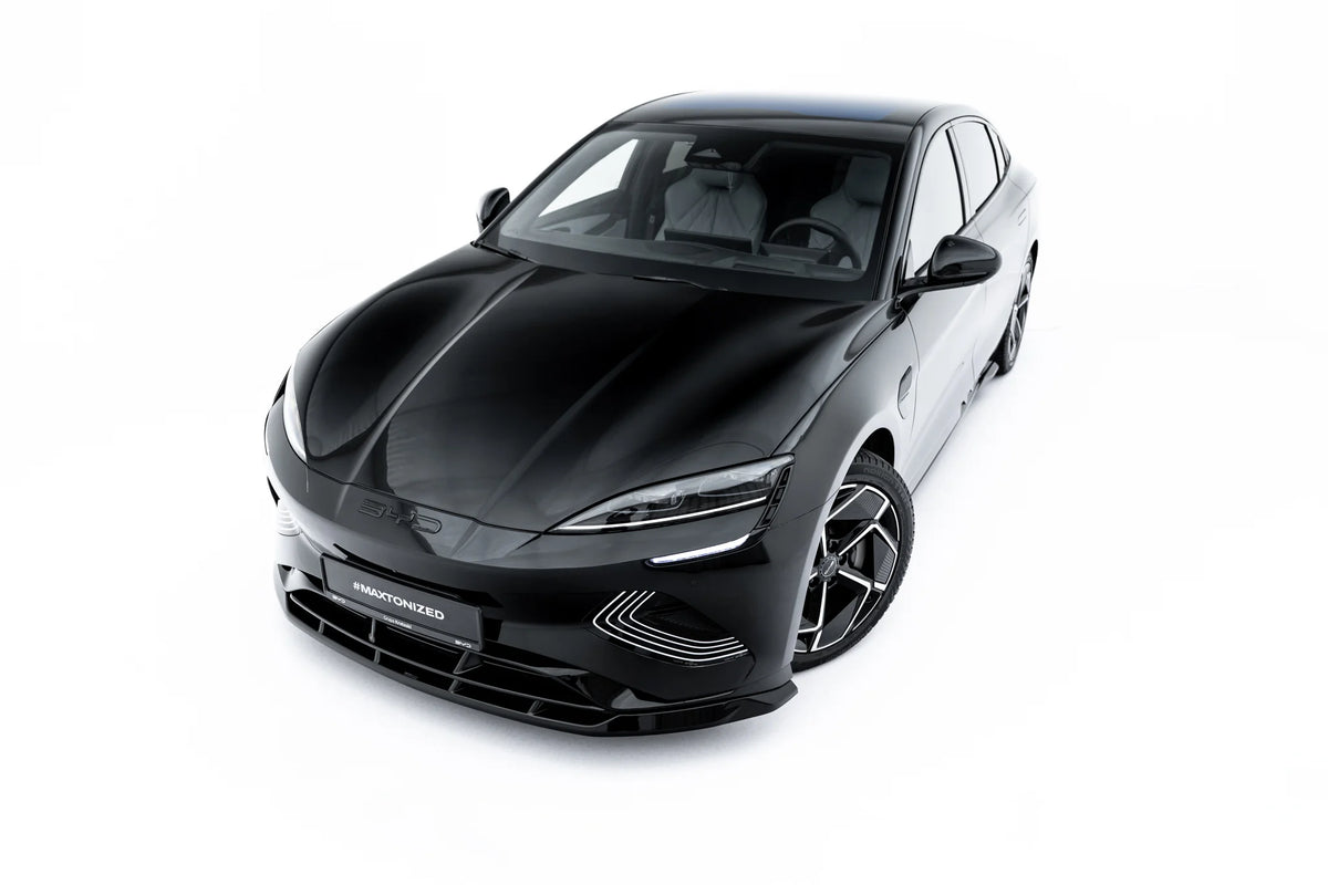 Frontsplitter til BYD Seal Mk1 i blank sort ABS-plast