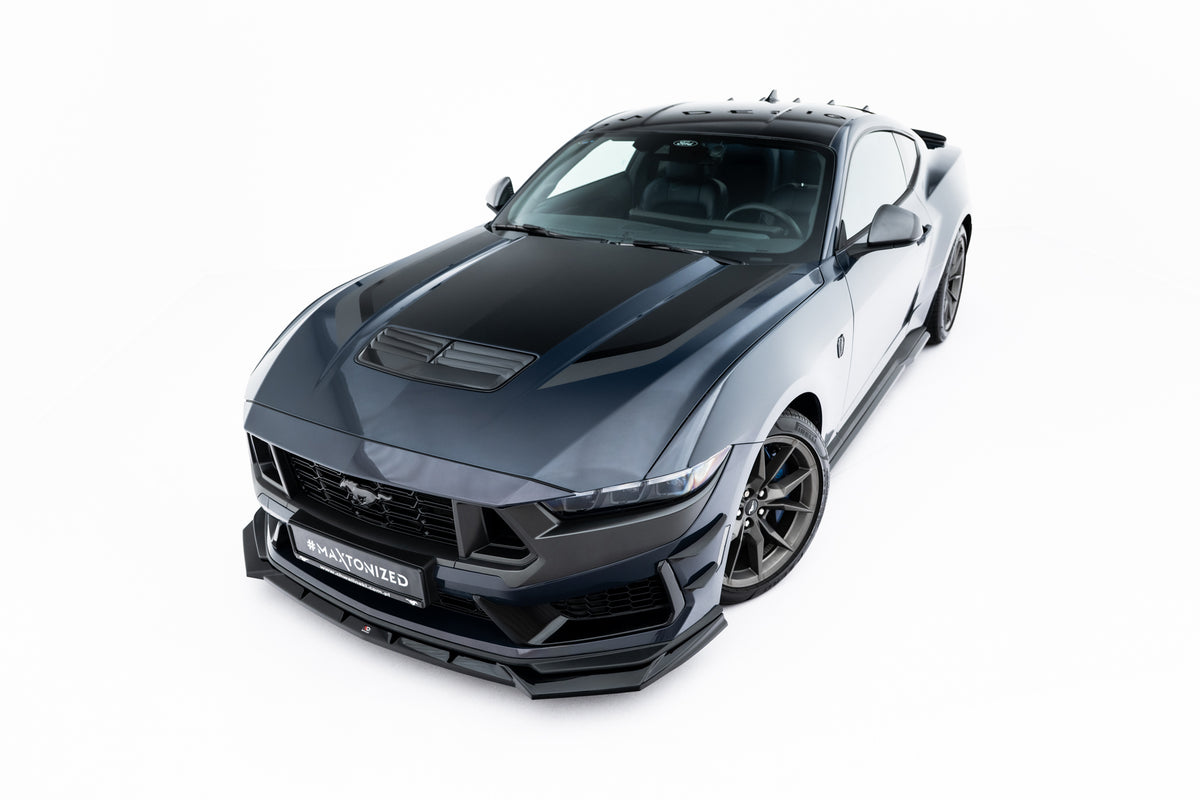 Sideskjørt diffusers i blank sort på Ford Mustang Dark Horse Mk7